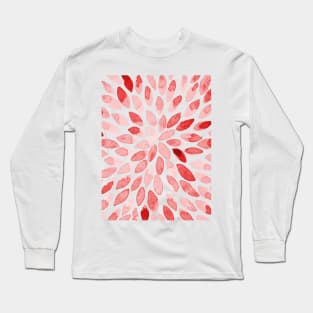 Watercolor brush strokes - red Long Sleeve T-Shirt